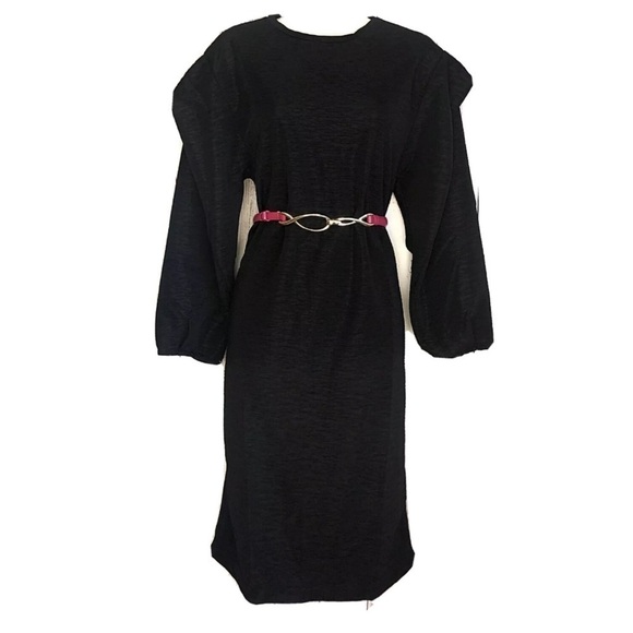 🆕 Zara textured pullover crew neck stretchy knee length long sleeve dr… - Picture 3 of 10